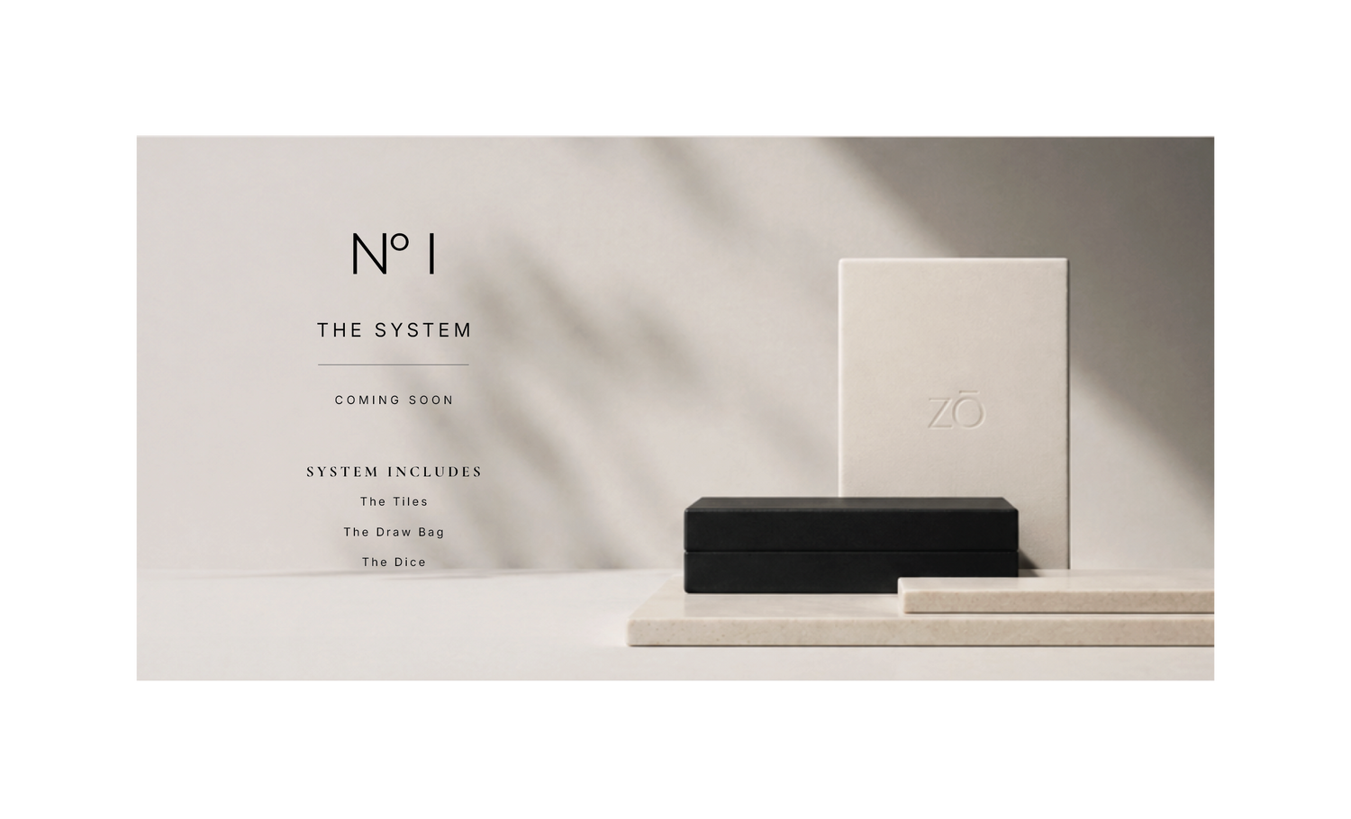 the No 1 System Collection. Coming Soon. Mock up of potential box design system.